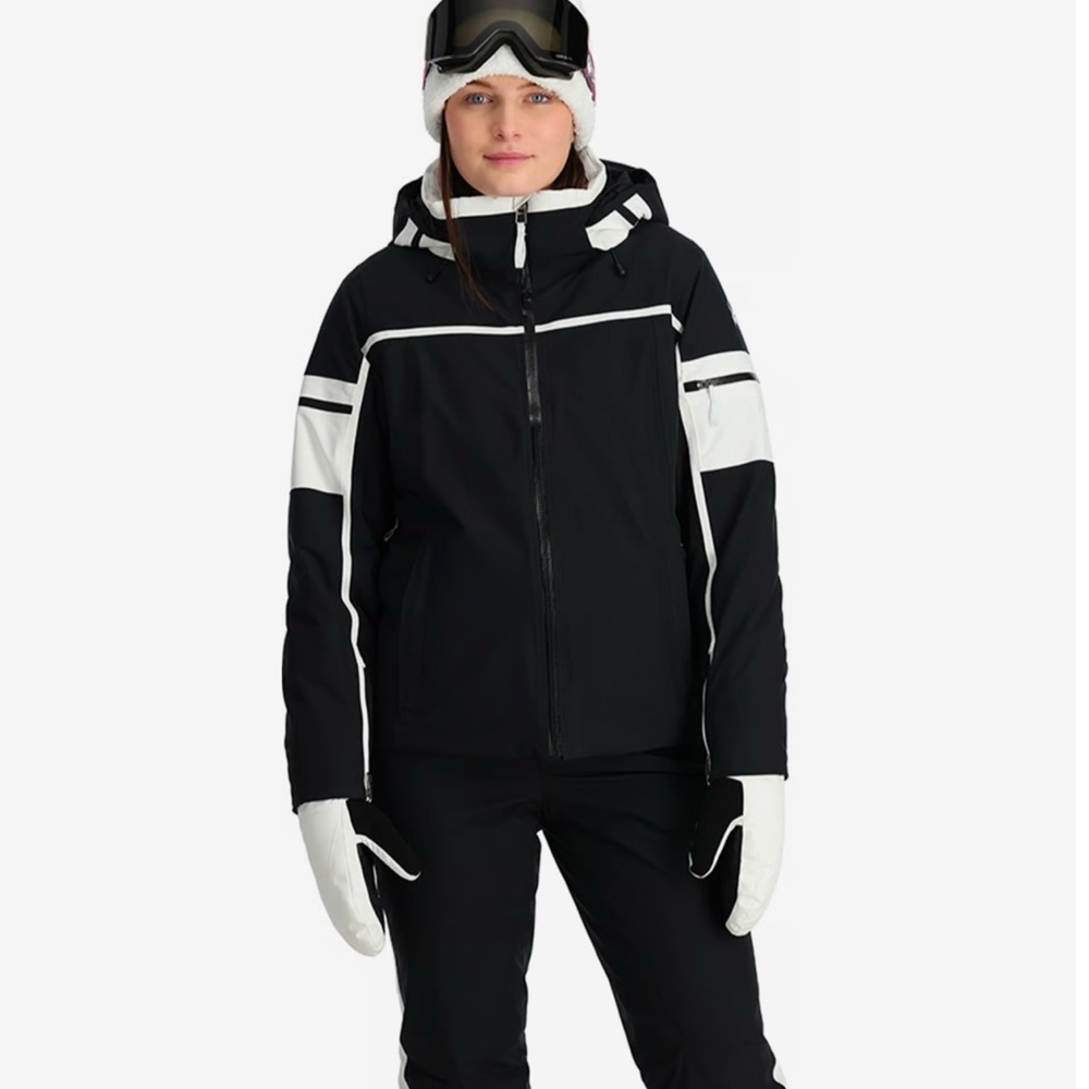 Women's Black and White Ski Jacket
